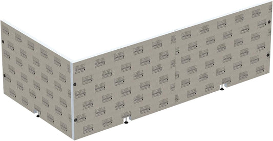 LUX ELEMENTS Bekleding voor badkuipen (set) inbouw in hoek klaar om te betegelen I 2x hardschuimplaten + montagemateriaal I Schimmelresistent