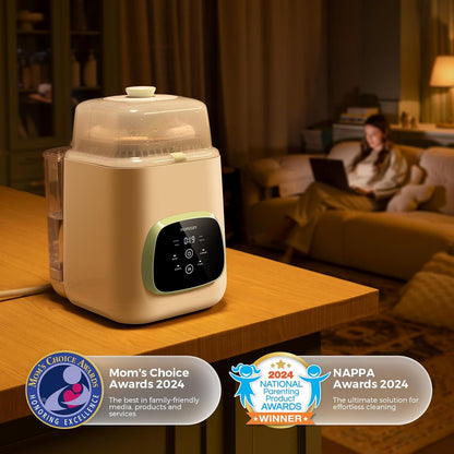 Momcozy BS03 KleanPal Pro All-in-One flessenreiniger, sterilisator en droger voor babyflessen, pompsets en babybenodigdheden, tijdbesparend en moeiteloos te onderhouden