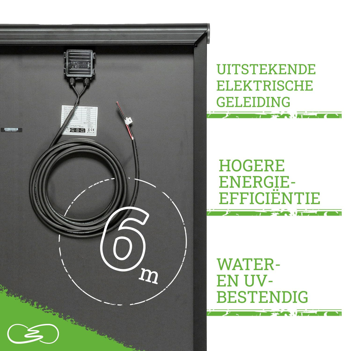 MOSCATELLI Zonnepaneel 200W Black Boost Monokristallijn PERC Compleet Kit voor Campers met Geïntegreerd Zwart Aluminium Profiel voor Dakbevestiging - ZONDER REGELAAR