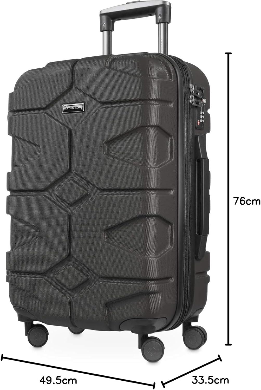 HAUPTSTADTKOFFER - X-Kölln - Hartschalen-Koffer Koffer Trolley Rollkoffer Reisekoffer, TSA, 76 cm, 120 Liter, Graphite
