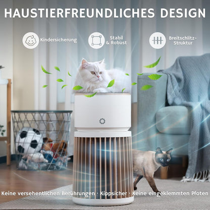 Airthereal Luchtreiniger voor dieren, grote ruimte 325 m², filter H13 paars, geurverwijderaar, haren, stof en rook, gespecialiseerde reiniger, sensor PM2.5, AGH400-PET