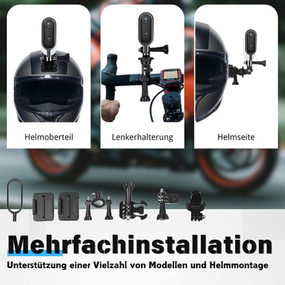 4K Actiecamera, duim actiecamera, klein formaat, overal te monteren, kleine lichaamscamera met veerclip, draagbare vlogging, handsfree POV-opname, helmcam voor fietsen, motorfiets (4K-128G)