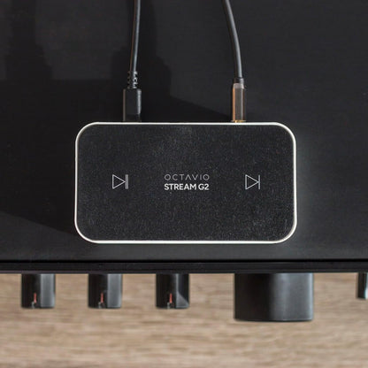 Octavio Stream G2 wifi-audiostreamer, compatibel met Google Cast 2.0, AirPlay 2, Qobuz, Spotify, Tidal, Deezer, Amazon, Muziek, Youtube Music, Hi-Res, Multiroom, Radio (mini-Toslink kabel -