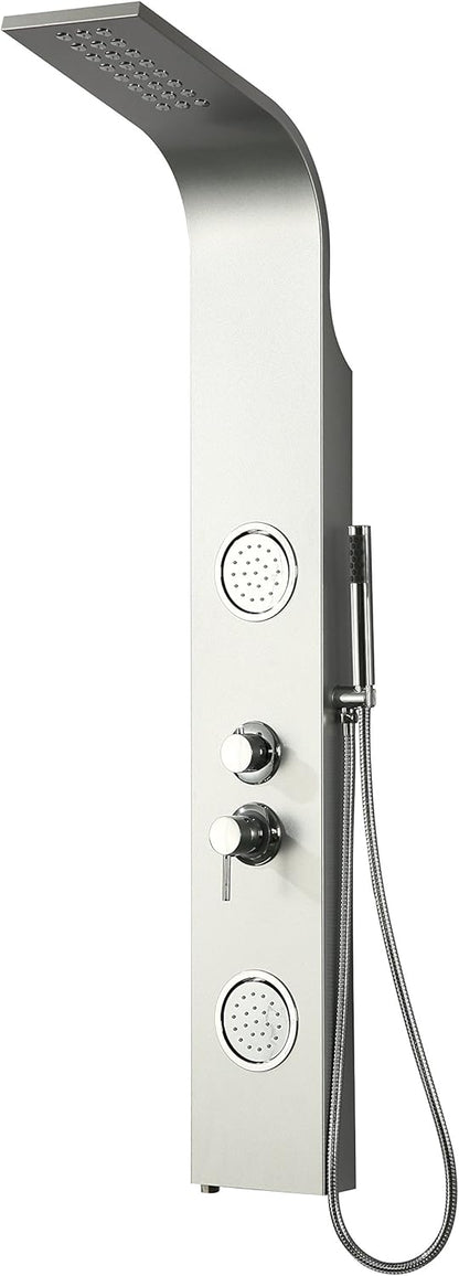 DP Bath - Douchepaneel met hydromassage, 1 stuks, zilver, A-51