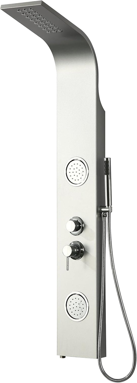 DP Bath - Douchepaneel met hydromassage, 1 stuks, zilver, A-51