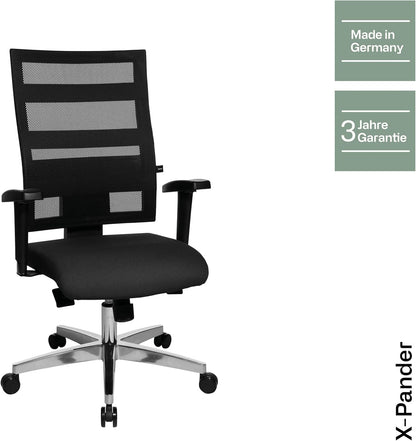 Topstar 959Tt200 X-Pander, Ergonomische Bureaustoel, Bekledingsstof, 48 X 48 X 116 Cm, Zwart