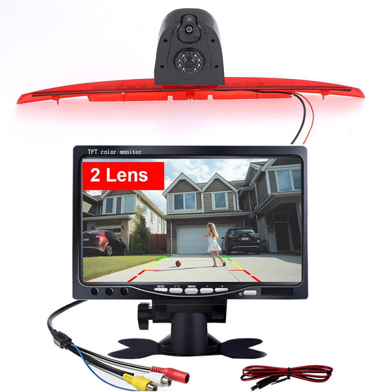 HD Auto IP68 1280Pixels Transporter Remlicht Dak Achteruitrijcamera Achteruitrijcamera met Dubbele Lens Camera met Hoek Verstelbaar Compatibel met Mercedes Benz viano Vito W639 V6 van Transporter