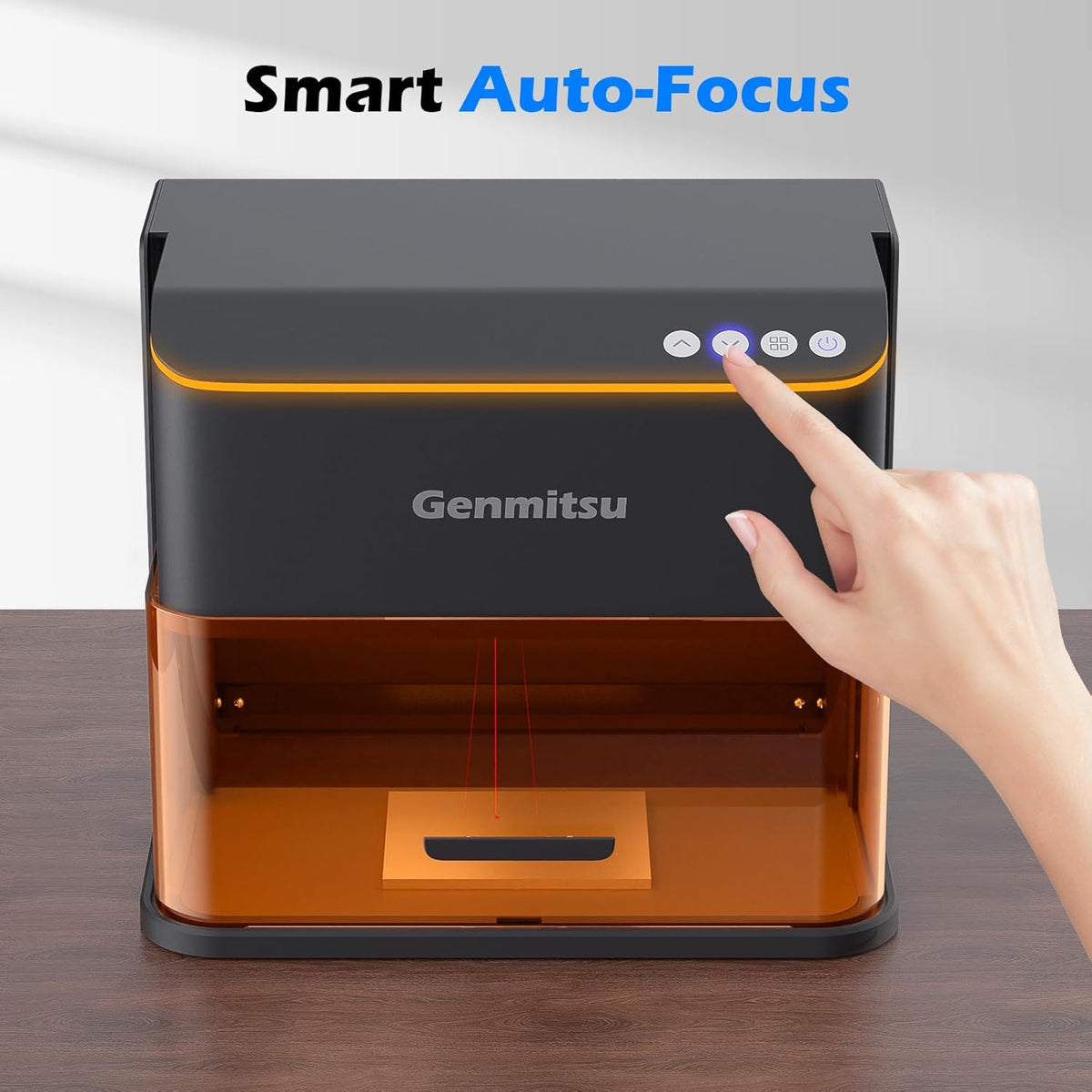 Genmitsu Kintix 5W galvo-lasergraveermachine, tot 90.000 mm/min hogesnelheidsmarkering, hybride X-asontwerp, automatische heffunctie, LightBurn-compatibel, veiligheidsklasse 1