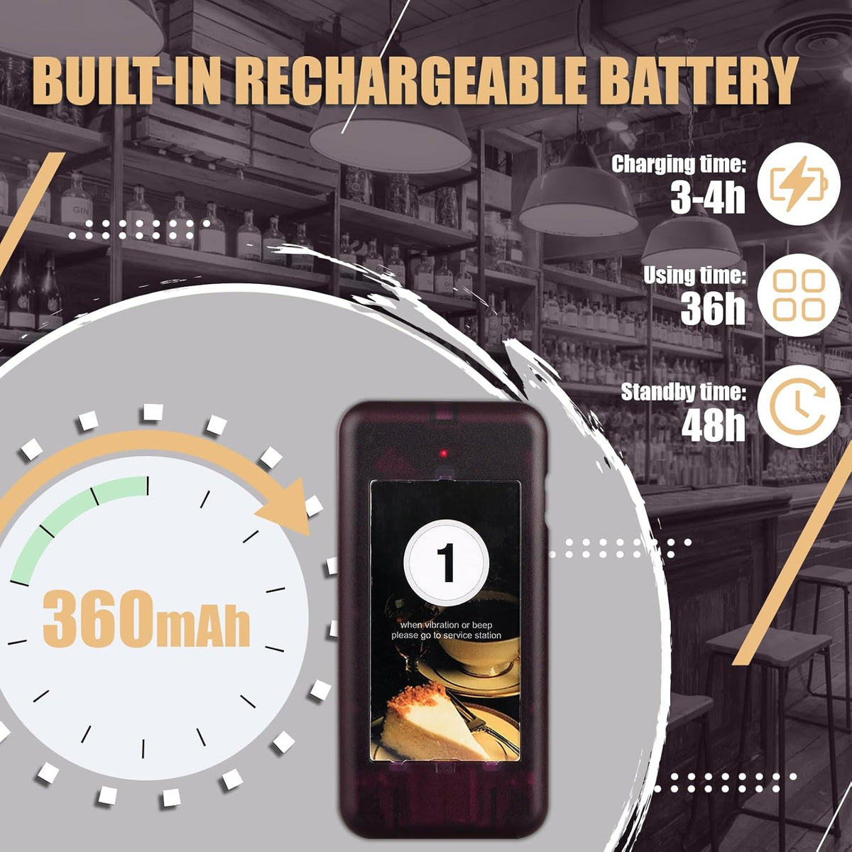 Retekess T111 Pager Restaurant Classic Wireless Guests Call System CE 20 Pager 12H for Restaurant Food Truck Food Court Snack Hospital Pizzeria Church - QUORE