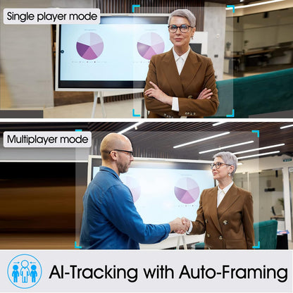 Webcam – Streaming Webcam – USB Webcam – Laptop Webcam – Vergadercamera – 4K-UHD Met AI-Tracking En HDR – Dubbele AI-Ruisonderdrukkende Microfoons