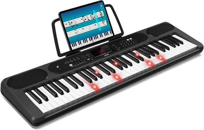 Digitale Piano – Keyboard – Elektronisch Toetsenbord – Piano Keyboard – Elektrische Piano – Inclusief Muziekstandaard – Compact Zwart