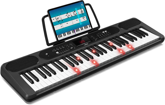 Digitale Piano – Keyboard – Elektronisch Toetsenbord – Piano Keyboard – Elektrische Piano – Inclusief Muziekstandaard – Compact Zwart