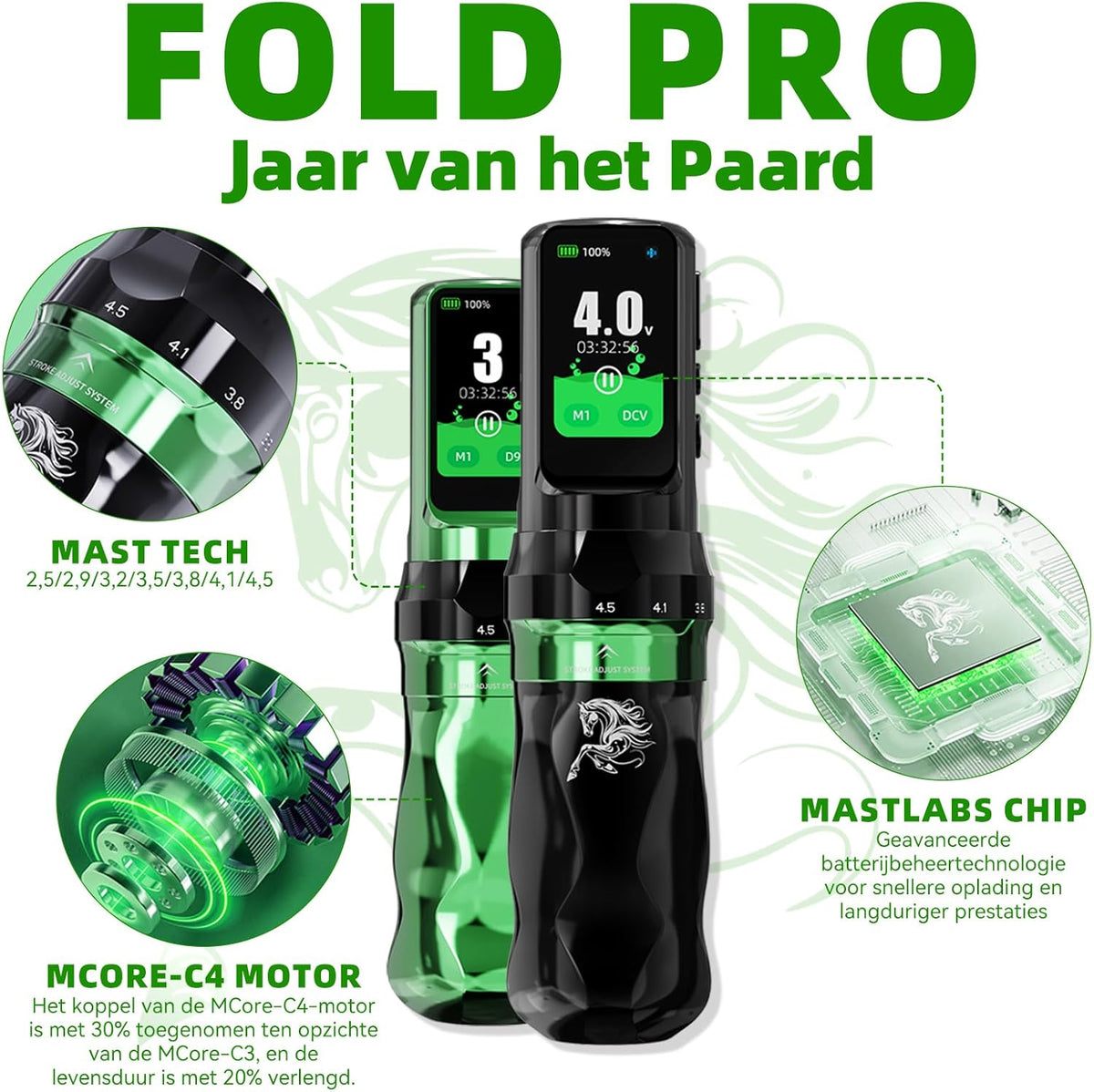 Draadloze Tattoo Pen – Tattoo Machine – Tattoo Gun – Rotary Tattoo Pen – Draagbare Tattoo Pen – Stil En Krachtig – Met 2 Oplaadbare Batterijen