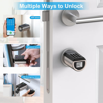 WELOCK Keyless Entry Deurslot, Elektronisch Combinatieslot,APP Besturing,Bluetooth Code-slot, Verstelbaar Deurslot IP65,geschikt voor deurdikte 50-100 mm, voor Appartementen, Kantoren, Hotels