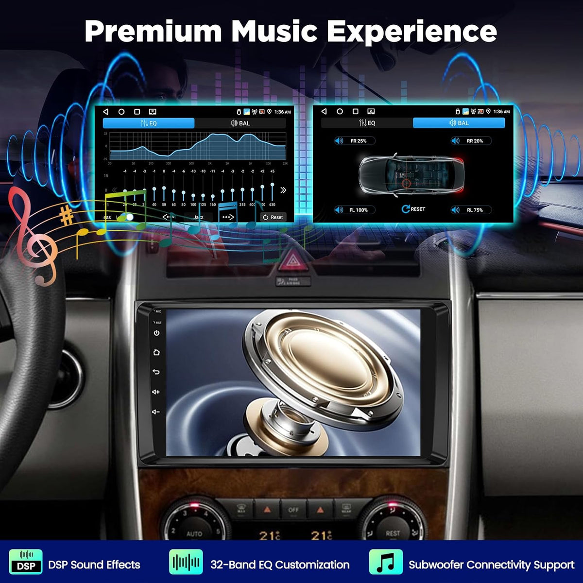 4+64GB Android Autoradio voor Mercedes Benz A/B/V Klasse & Sprinter, Draadloze CarPlay Android Auto, WiFi GPS Navigatie DSP Bluetooth USB Touchscreen Radio + Achteruitrijcamera
