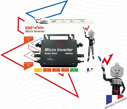 W onder Full Energy Micro-omvormer, 800 W, micro-omvormer voor intelligent zonne-netwerk, wifi, beheer via smartphone-app