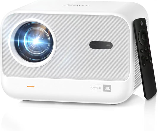 Yaber L2s Draagbare beamer, 1080p Full HD mini-projector, thuisbioscoop met JBL-geluid en autofocus keystone, WiFi6 Bluetooth voor telefoon/tv-stick/HDMI/USB/pc