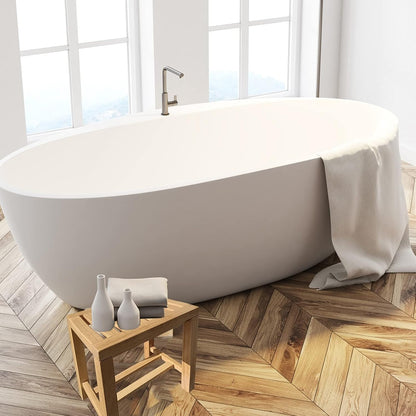 AMSXNOO Bamboe badkamerkruk, Douchekruk Badkruk voor Garderobe Bijzettafel Badkamer Zitbank Spa Sauna, HxBxD: 50 x 42 x 28 cm (Kleur: Natuurlijk, Grootte: 42 x 28 x 50 cm)