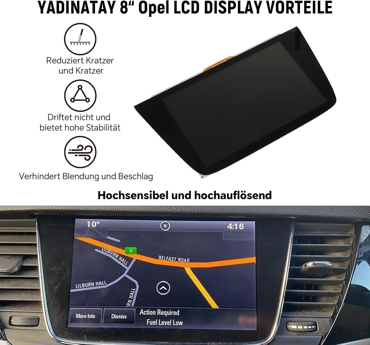 LQ080Y5DZ10 LCD-scherm touchscreen voor Opel Astra k Vauxhall Navi 900 Monitor GPS Navigatie Digitalisator Auto LQ080Y5DZ06 Scherm