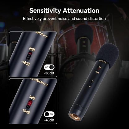Condensator Instrumentmicrofoon – Instrumentmicrofoon – Condensatormicrofoon – Potloodmicrofoon – Opnamemicrofoon – Stereo Set Met T-Balk – 22 Mm Vergulde Capsule – Instelbare Gevoeligheidsdemping En Lagefrequentiedemping