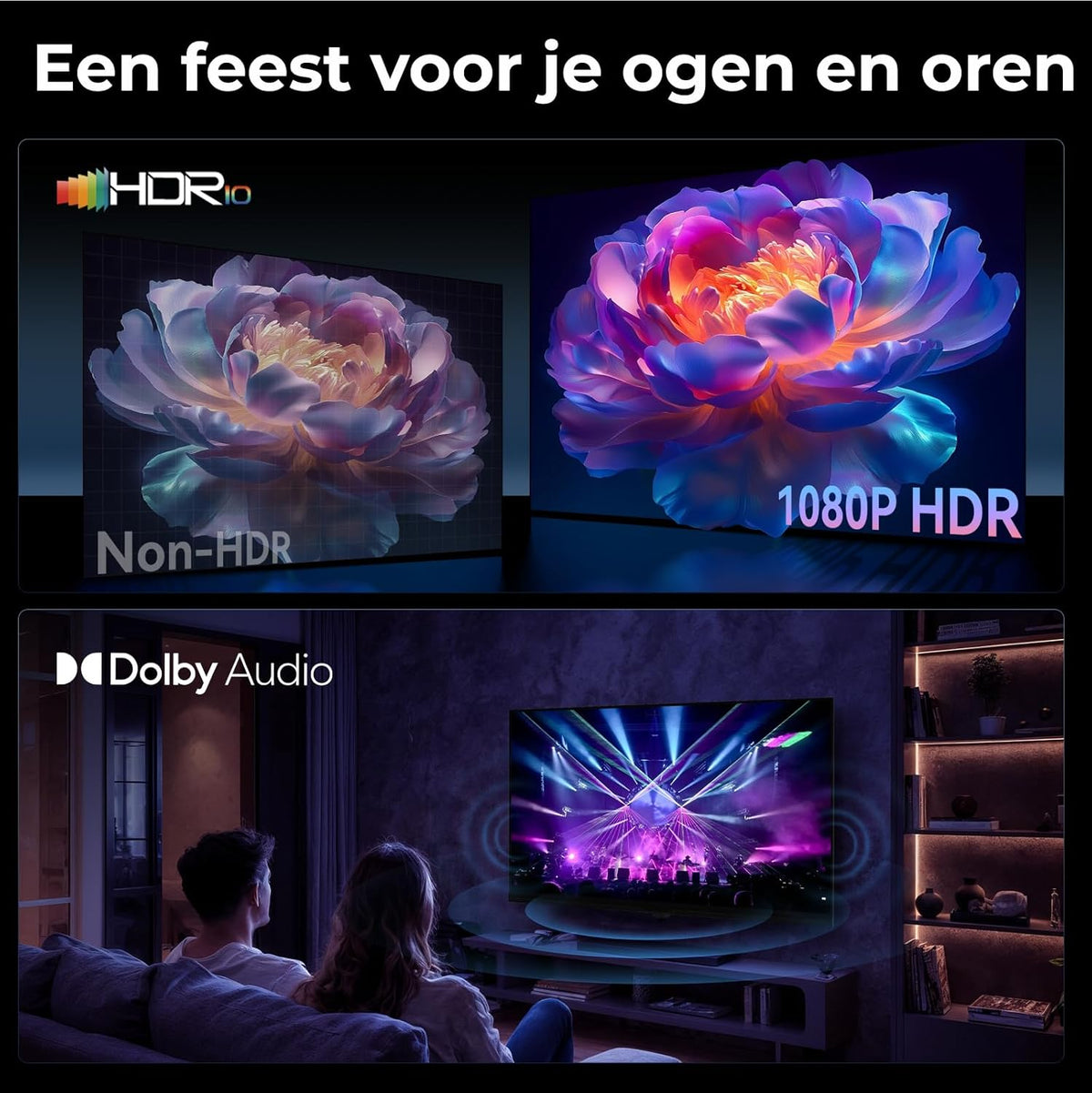 FPD Smart TV 43 Inch, Full HD 1080p televisie met Tizen OS, compatibel met Samsung TV Plus, Dolby Audio, HDR 10, SmartThings, Miracast, Gaming Hub, Voice Control, flatscreen-tv (ET43-P1, 2026)