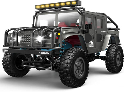 SIMREX 1:12 Schaal All-Terrain Afstandsbediening Auto, 4WD RC Auto's met 2,4 GHz, RC Klimtruck, IPX4 Waterdicht Off-Road Voertuig met Twee Oplaadbare Batterijen, Voor Kinderen Tieners Volwassenen