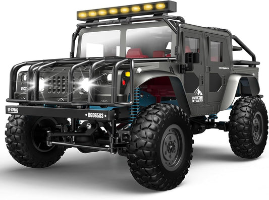 SIMREX 1:12 Schaal All-Terrain Afstandsbediening Auto, 4WD RC Auto's met 2,4 GHz, RC Klimtruck, IPX4 Waterdicht Off-Road Voertuig met Twee Oplaadbare Batterijen, Voor Kinderen Tieners Volwassenen