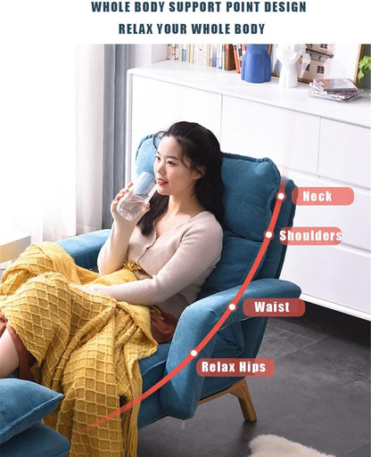 Fauteuil – Relaxfauteuil – Loungestoel – Leunstoel – Draaifauteuil – Verstelbaar in 3 standen – Inclusief grote voetenbank – Draagvermogen 150 kg
