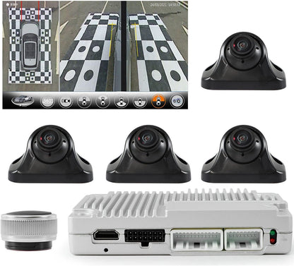 360° Surround View-camerasysteemkit, Fydun Met Voor Achter Links Rechts Back-up Parking 4 weg Camera's Panoramisch Rijden Auto Waterdichte Nachtzichtcamera