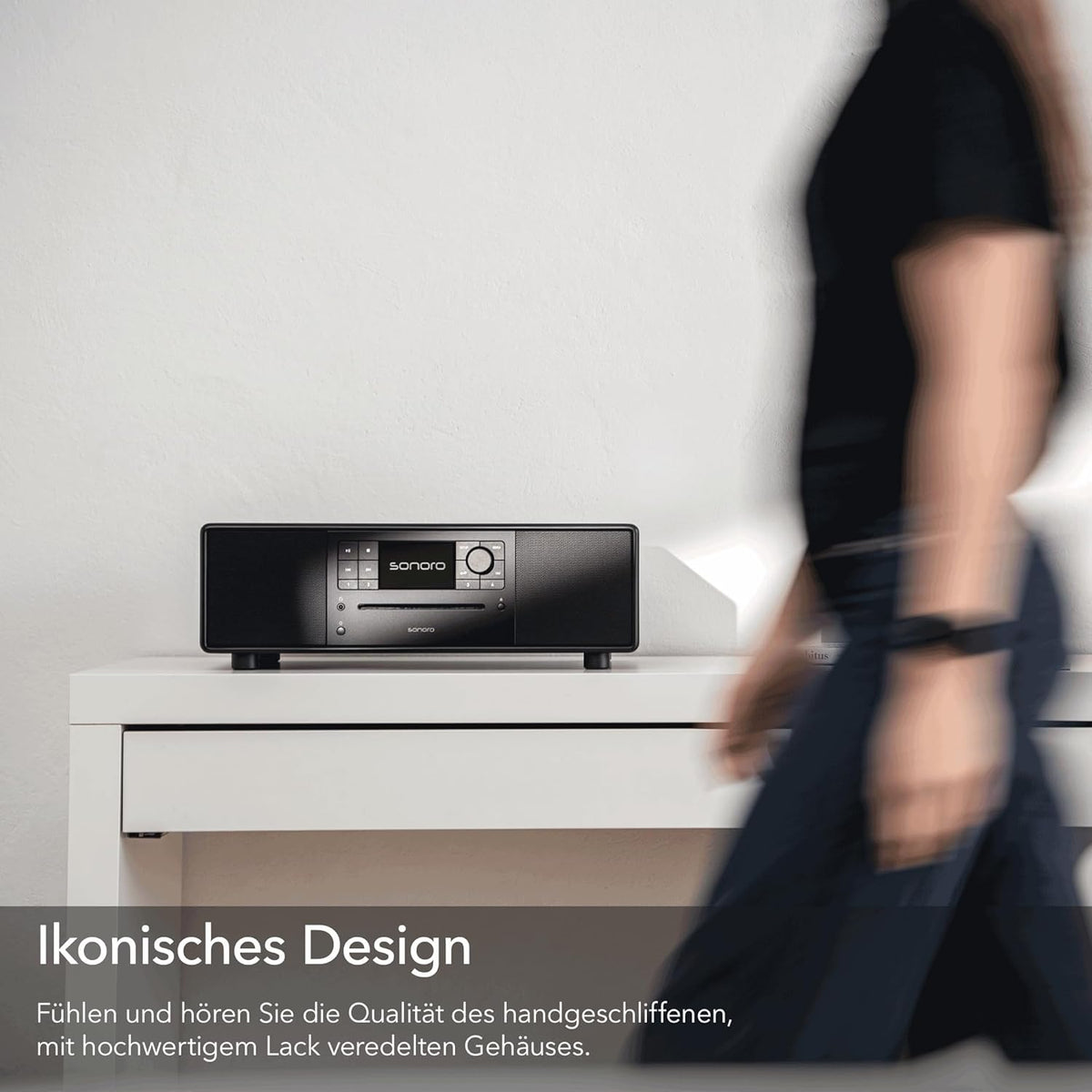 sonoro Prestige compact systeem met cd-speler (FM, DAB Plus, Spotify, Deezer), mat zwart