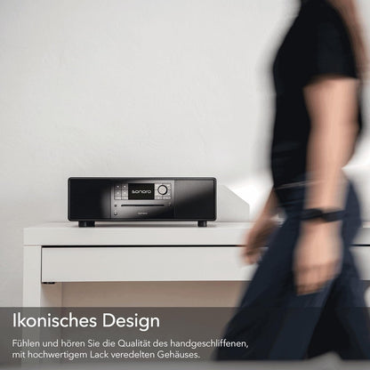 sonoro Prestige compact systeem met cd-speler (FM, DAB Plus, Spotify, Deezer), mat zwart