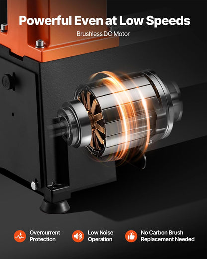 VEVOR Lathe 1 PS/750 W, Variable Speed Lathe from 0 to 3800 rpm, Lathe 304 x 465 mm Workbench Lathe for Beginners and DIY Woodworking