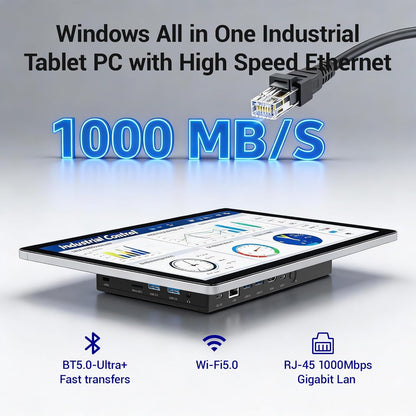 Industriële Touch Panel PC – All-in-One Computer – Mini PC – Panel PC – Tablet PC – 13,3 Inch Full HD Touchscreen – Ventilatorloos Met Intel Celeron N5100 & 8GB RAM