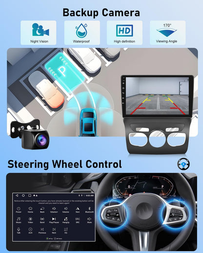 NHOPEEW 2G + 64G Autoradio voor Citroën C4 II / DS4 / DS4 Crossback 2011-2018, 9 inch touchscreen, draadloze CarPlay Android Auto, WLAN, GPS, FM, RDS, gedeeld scherm, SWC, AHD achteruitrijcamera