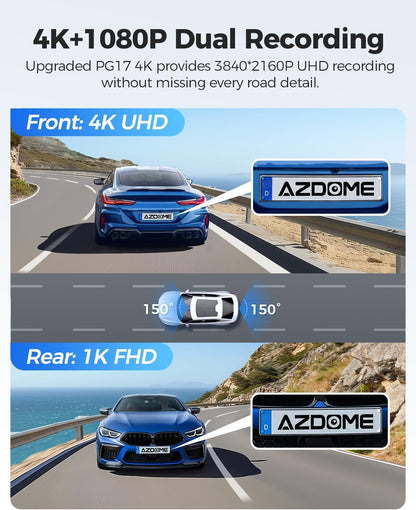 Spiegel Dashcam Met Achteruitrijcamera – Achteruitkijkspiegel Dashcam – Autocamera – Dashboardcamera – Dual Dashcam – 12 Inch IPS-Touchscreen – 4K Voor + 1080P Achter