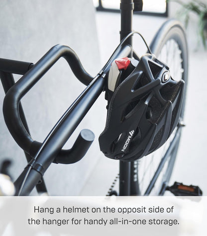 Yamazaki 1966 TOWER Bicycle Stand, black, Steel / Polypropylene / Silicone, 38 x 33 x 94 cm