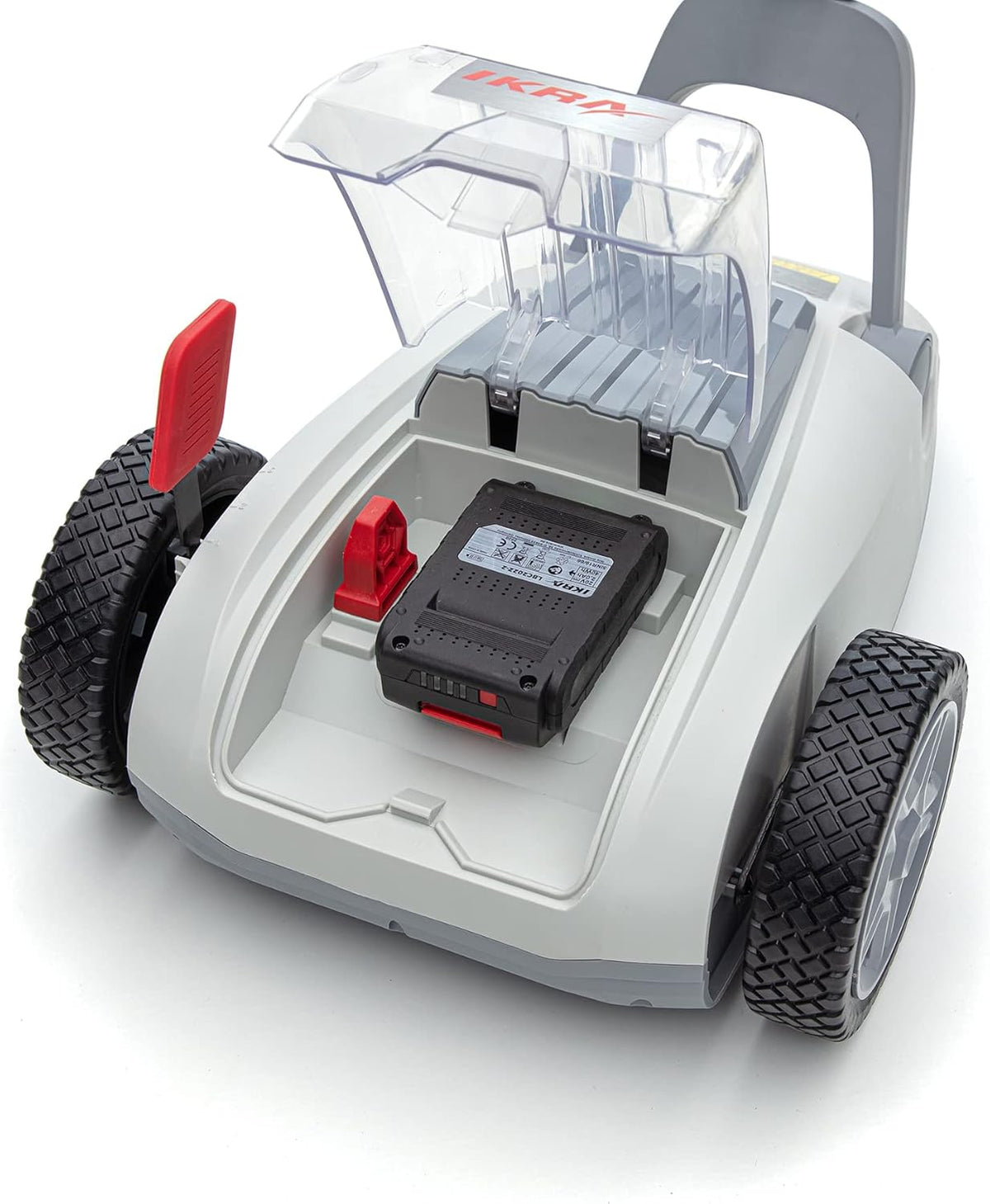 IKRA accu eenhandsmaaier grasmaaier ICHM 20 met mulchfunctie, voor kleine gazons tot 50 m², incl. laadapparaat, 2 accu's, & reservemes