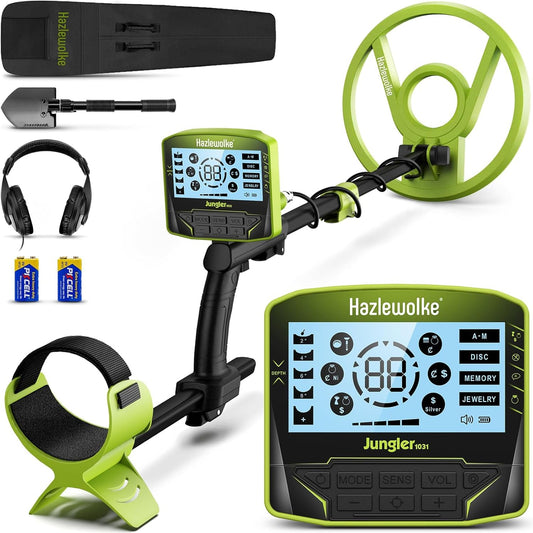 Metaaldetector – Metaaldetector Voor Volwassenen – Goudzoeker – Schatzoeker – Metaalzoeker – 5 Modi Met Pinpoint- En Geheugenmodus – 10 Inch Waterdichte IP68 Spoel Met Groot Verlicht Lcd-Display