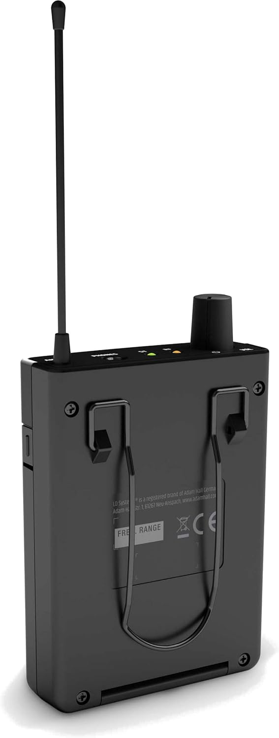 Draadloos In-Ear Monitorsysteem – In-Ear Monitor – Monitor Systeem – Bodypack Ontvanger – Oordopjes Set – 863-865 MHz + 823-832 MHz – Tot 100 Meter Bereik – 12 Selecteerbare Kanalen