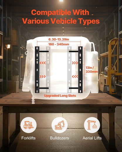 VEVOR Universele heftruckstoel, 52 x 59 x 82 cm, tractorzitting met verstelbare rugleuning, armleuning, hoofdsteun, veiligheidsgordel, microschakelaar, voor oplader, grasmaaier