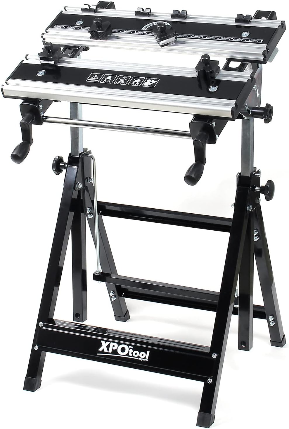 Wiltec mobiele werkbank tot 100 kg – inklapbare werktafel – verstelbare hoogte 77-107cm – kantelen
