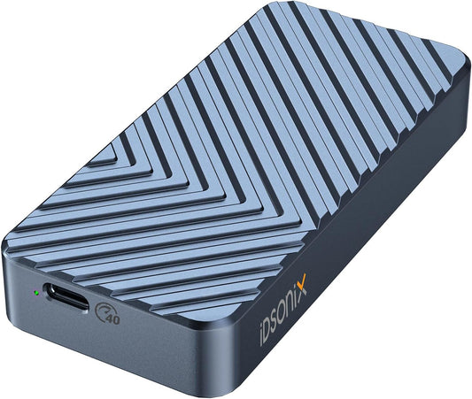 iDsonix Aluminium Behuizing USB4.0 Type-C Transmissie Behuizing Case Voor M.2 NVME SSD in Grijs