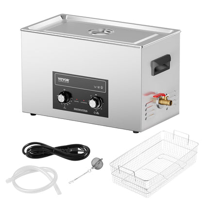 VEVOR Ultrasone reiniger, 30 l, met timer, radiatormanden, digitale geluidscavitatiemachine, 600 W, voor horloges, brillen, munten, metalen gereedschap