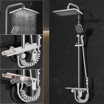 Regendouche – Doucheset – Douchesysteem – Douchekop – Armatuur – Chroom – Roestvrij Staal – Complete Set – 30x20 cm Hoofddouche – Anti-Kalk Douchekop