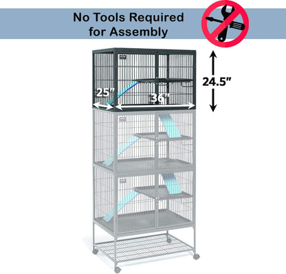 Midwest Huizen voor Huisdieren Ferret Nation Cage, Single Story, Platinum Gray