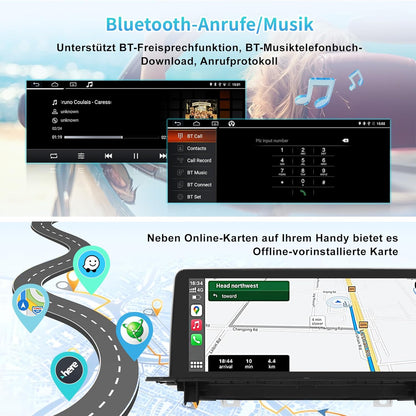 Android 14 Autoradio – Multimedia Systeem – Navigatie Unit – Infotainment Speler – Touchscreen Radio – 10,25 Inch HD IPS Scherm – Draadloos CarPlay & Android Auto