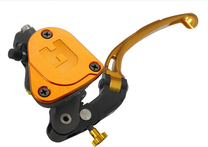 Gesmede koppelingspomp, 19 x 20 cm, met geïntegreerde houder, lange gouden hendel (knop + hendel) voor Ducati 1098 S van 2007 tot 2009, DC 1099