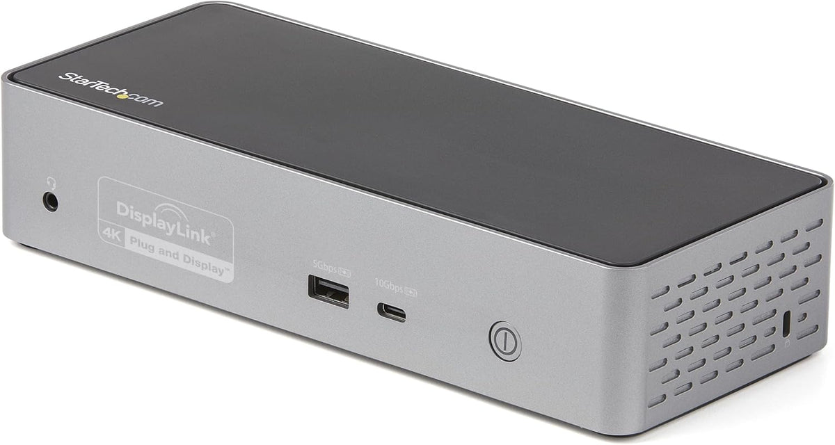 StarTech.com USB-C Dock, 4K 60Hz Quad Monitor DisplayPort & HDMI, Universeel USB Type-C Docking Station met 100W Power Delivery, USB Hub met 1x USB Type-C & 3x USB-A, Ethernet, Audio
