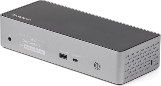 StarTech.com USB-C Dock, 4K 60Hz Quad Monitor DisplayPort & HDMI, Universeel USB Type-C Docking Station met 100W Power Delivery, USB Hub met 1x USB Type-C & 3x USB-A, Ethernet, Audio