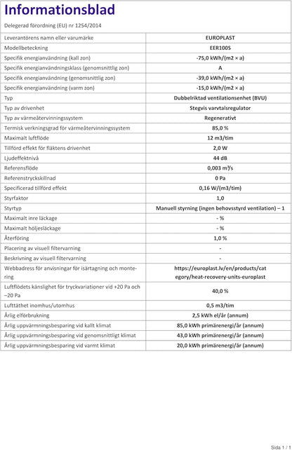 Decentrale Ventilatie Unit 100 mm met Warmteterugwinning – WTW Unit – Muurventilator – Badkamer Ventilator – Ventilatiesysteem – Keramische Warmteterugwinning – Bedrade Wandschakelaar